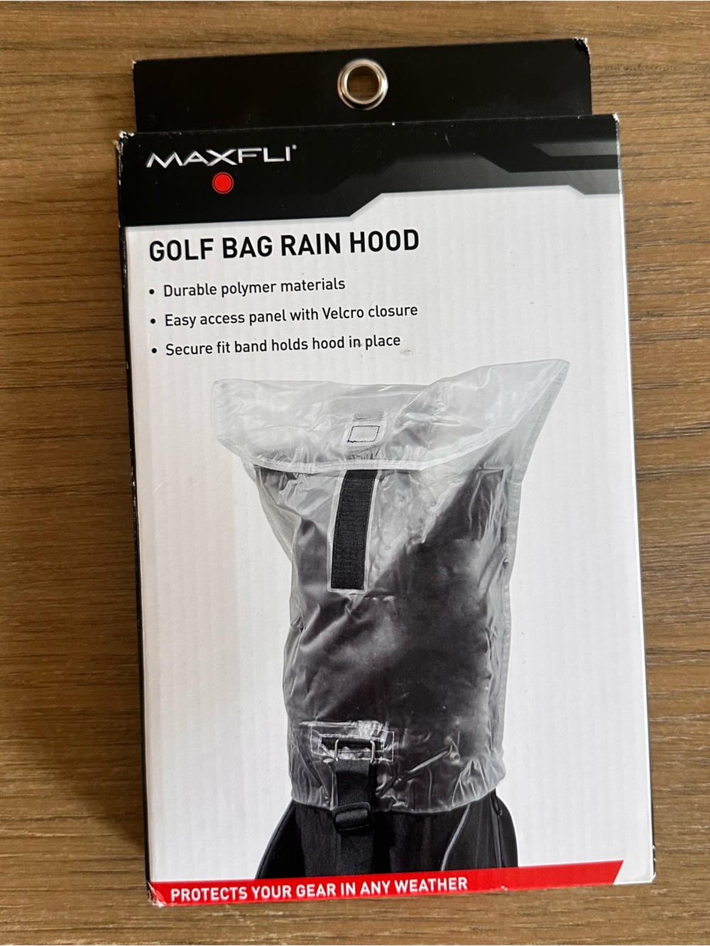 NWT Maxfli Golf Bag Rain Hood Cover Clear Waterproof Golf Club Gear Protector